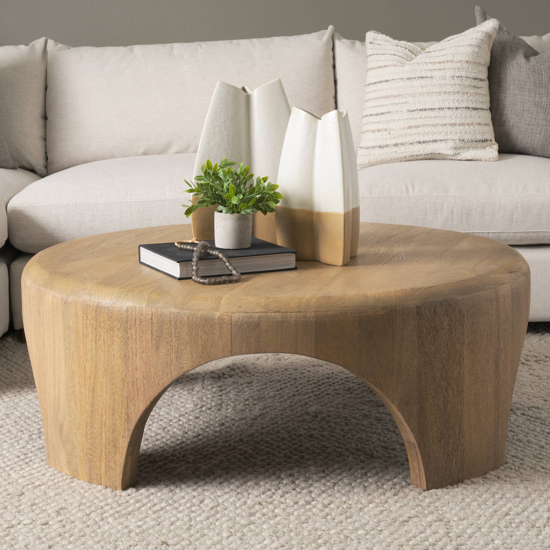 Mercana Shima Arched Legs Round Coffee Table