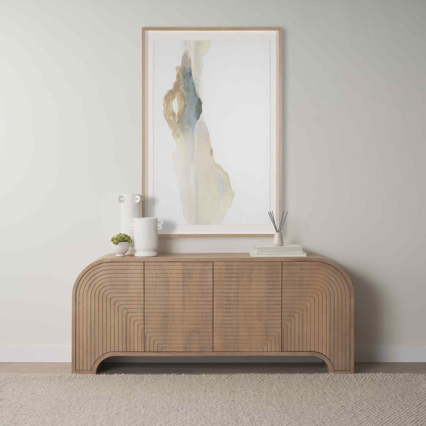 Sorina Light Brown Wood Sideboard
