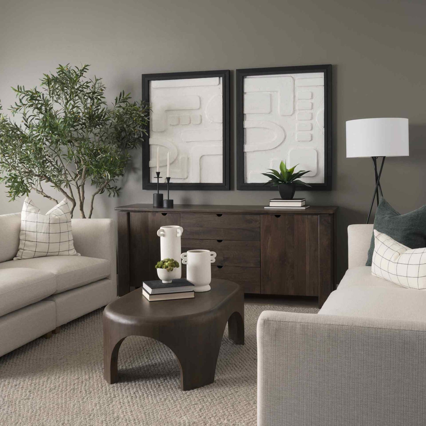 Mercana Shima Arched Legs Oval Coffee Table
