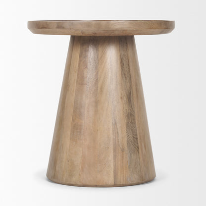 Mercana Takoda Wood Tapered Drum Accent Table