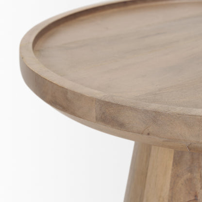 Mercana Takoda Wood Tapered Drum Accent Table