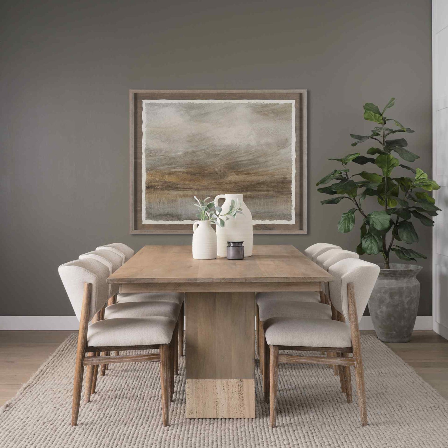 Mercana Shivon Wooden Rectangular Dining Table