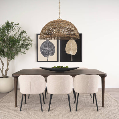 Mercana Suvan Wooden Brown Rectangular Dining Table
