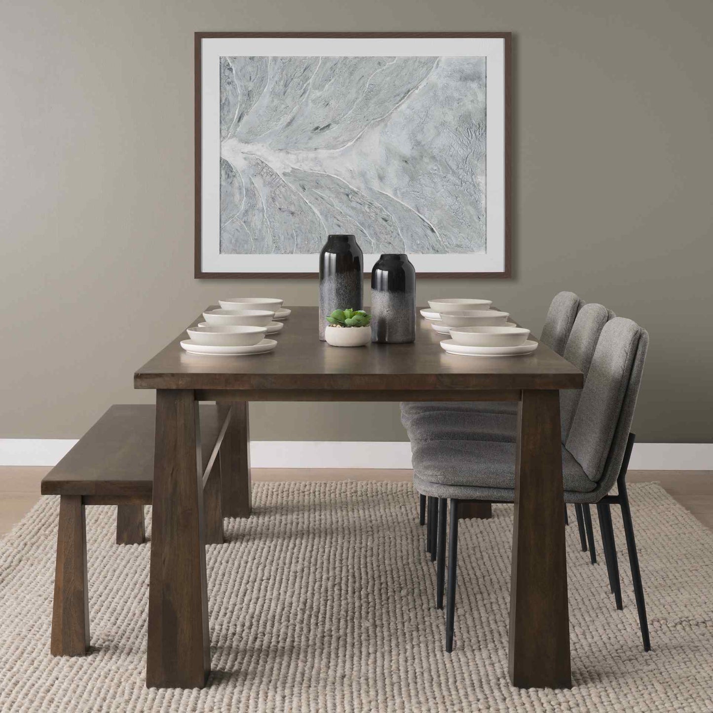 Mercana Wolcott Wooden Rectangular Dining Table