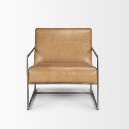 Stratton Genuine Leather Accent Chair