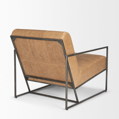 Stratton Genuine Leather Accent Chair