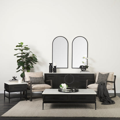 Mercana Divina White Marble Top Sideboard