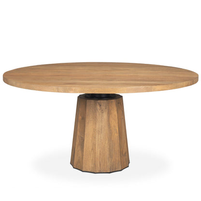 Mercana Swanson Wooden Round Pedestal Dining Table