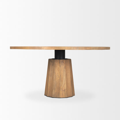 Mercana Swanson Wooden Round Pedestal Dining Table