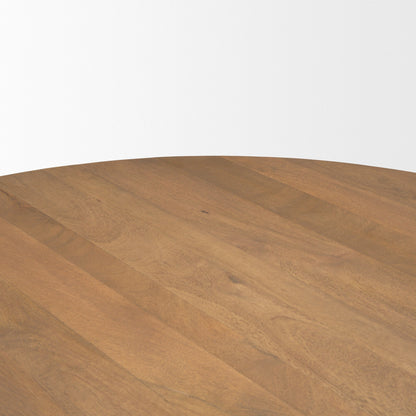 Mercana Swanson Wooden Round Pedestal Dining Table
