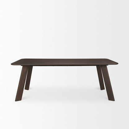 Mercana Welborn Dark Brown Wood Dining Table