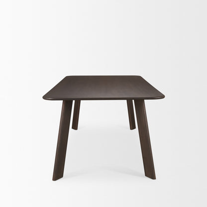 Mercana Welborn Dark Brown Wood Dining Table