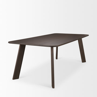 Mercana Welborn Dark Brown Wood Dining Table
