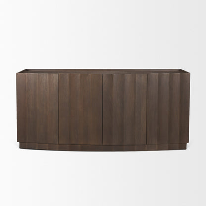 Mercana Swanson Wooden Brown Scalloped Sideboard