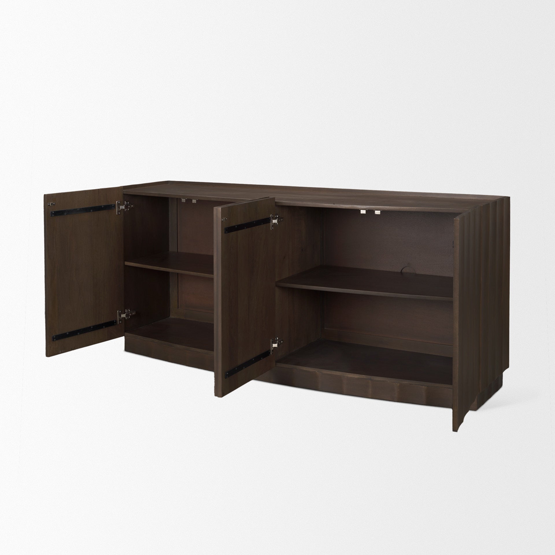 Mercana Swanson Wooden Brown Scalloped Sideboard