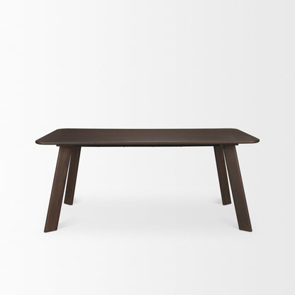 Mercana Welborn Dark Brown Wood Dining Table