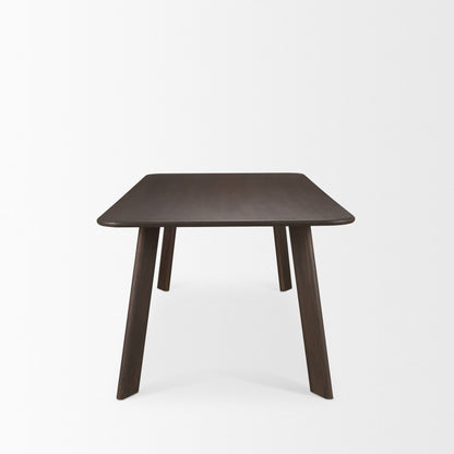 Mercana Welborn Dark Brown Wood Dining Table