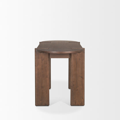 Sohan Dark Brown Wood Oblong Desk