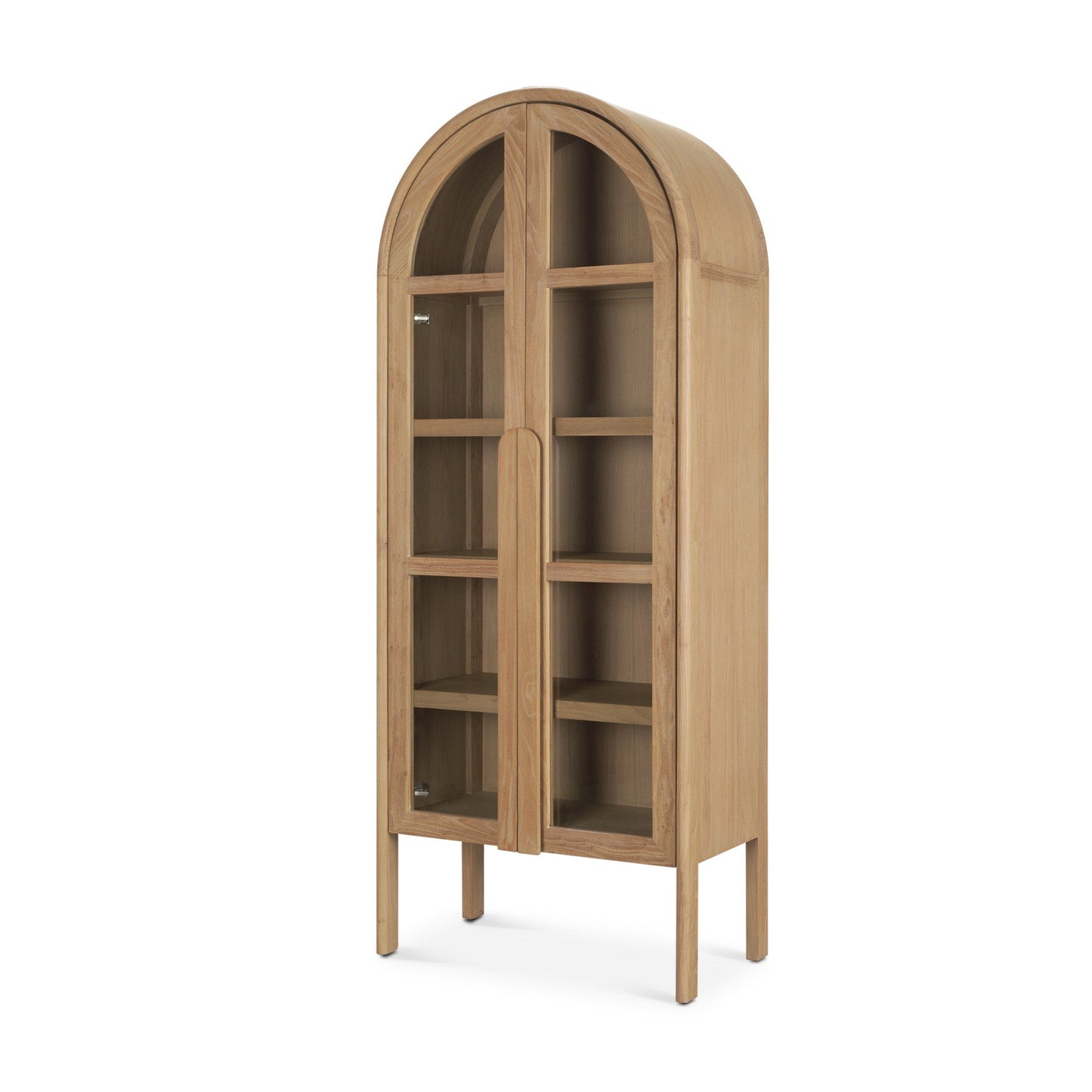 Callum Wooden Brown Arched Bookcase