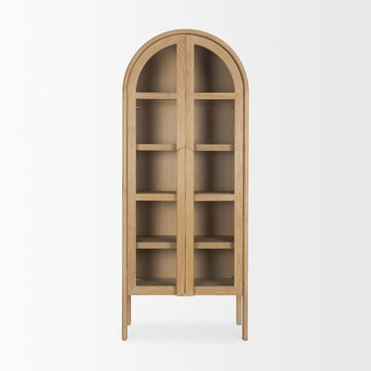 Callum Wooden Brown Arched Bookcase