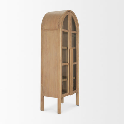 Callum Wooden Brown Arched Bookcase