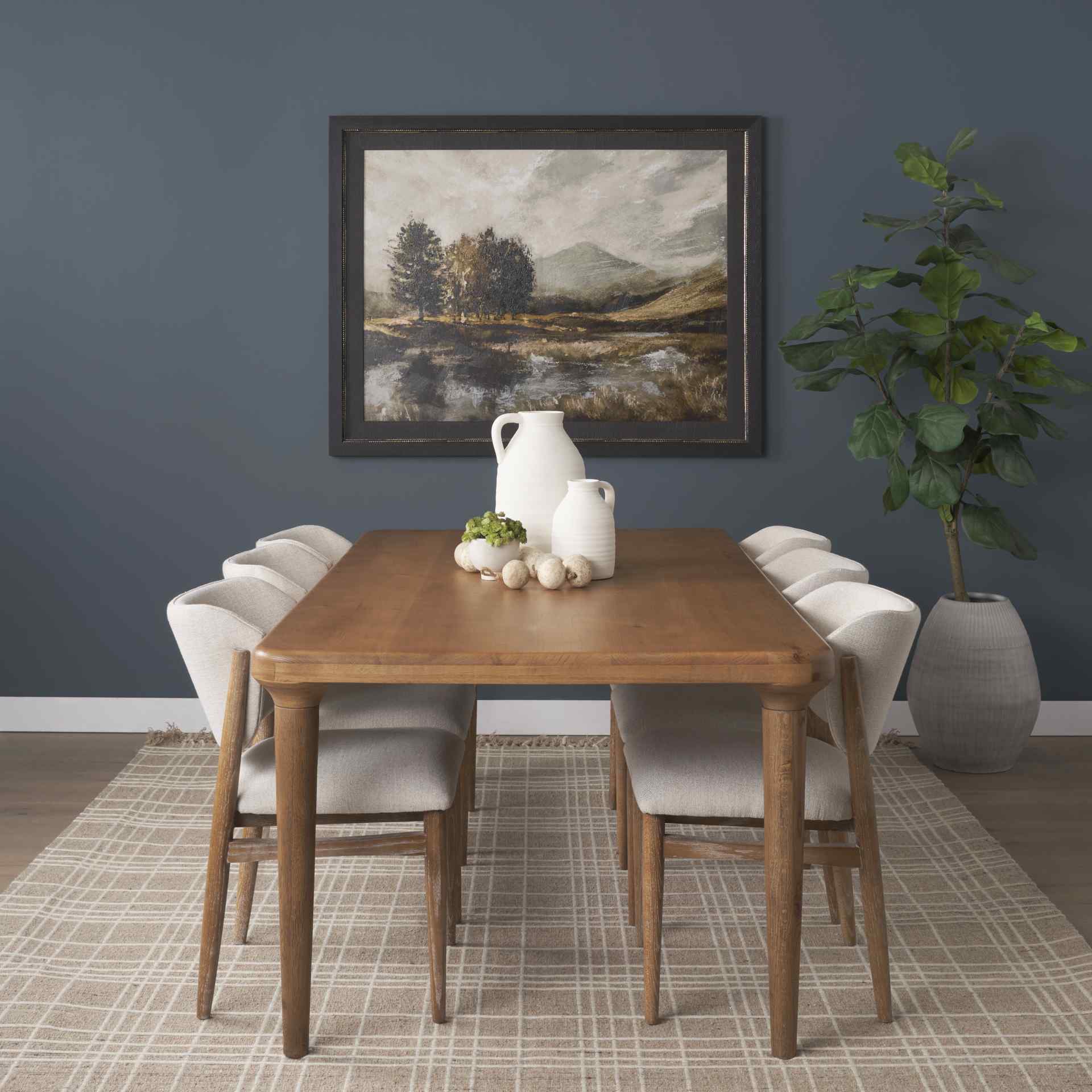 Mercana Suvan Wooden Brown Rectangular Dining Table