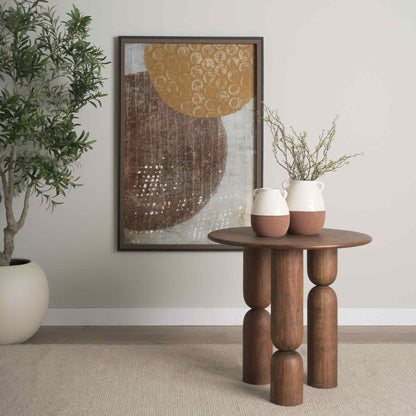 Mercana Sonel Pedestal Wooden Foyer Table