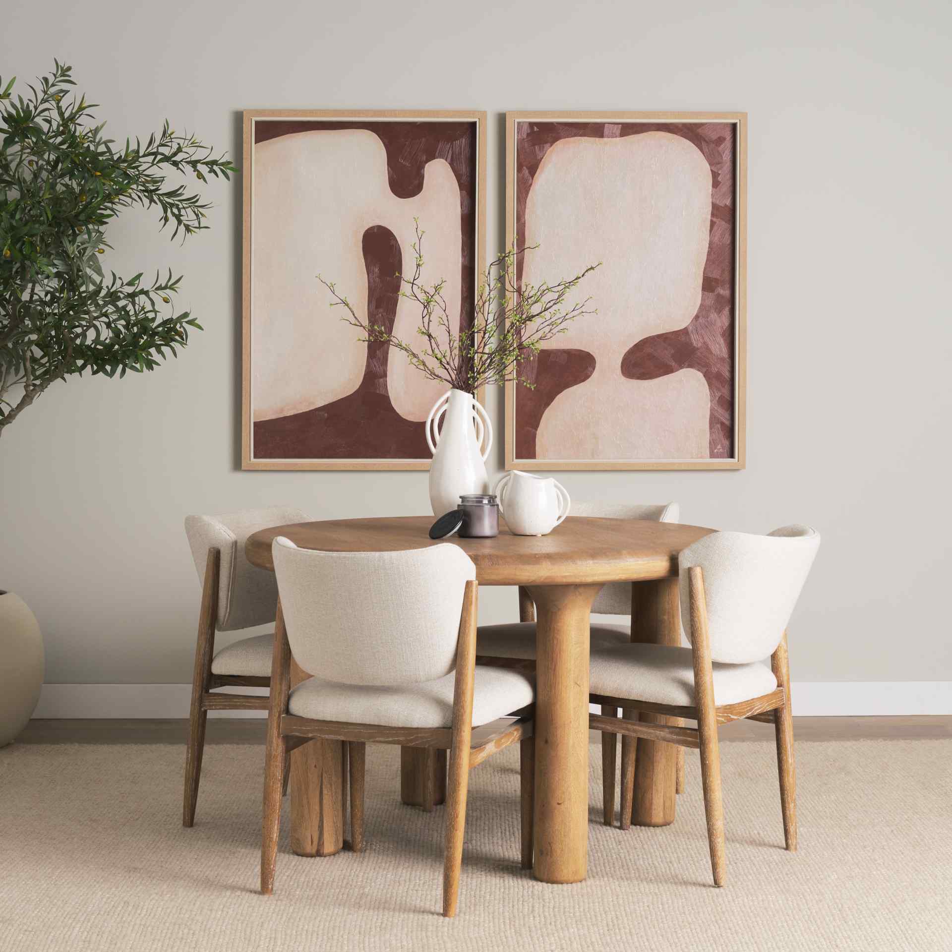 Mercana Soma Wood Round Dining Table