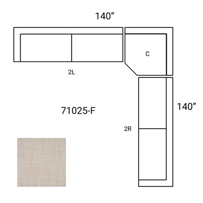 Warner Four Seater Sectional Sofa with Corner