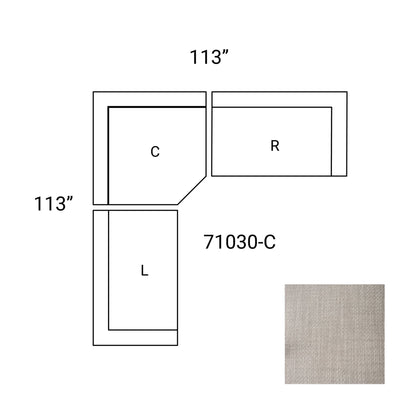 Warner Two Seater Sectional with Corner