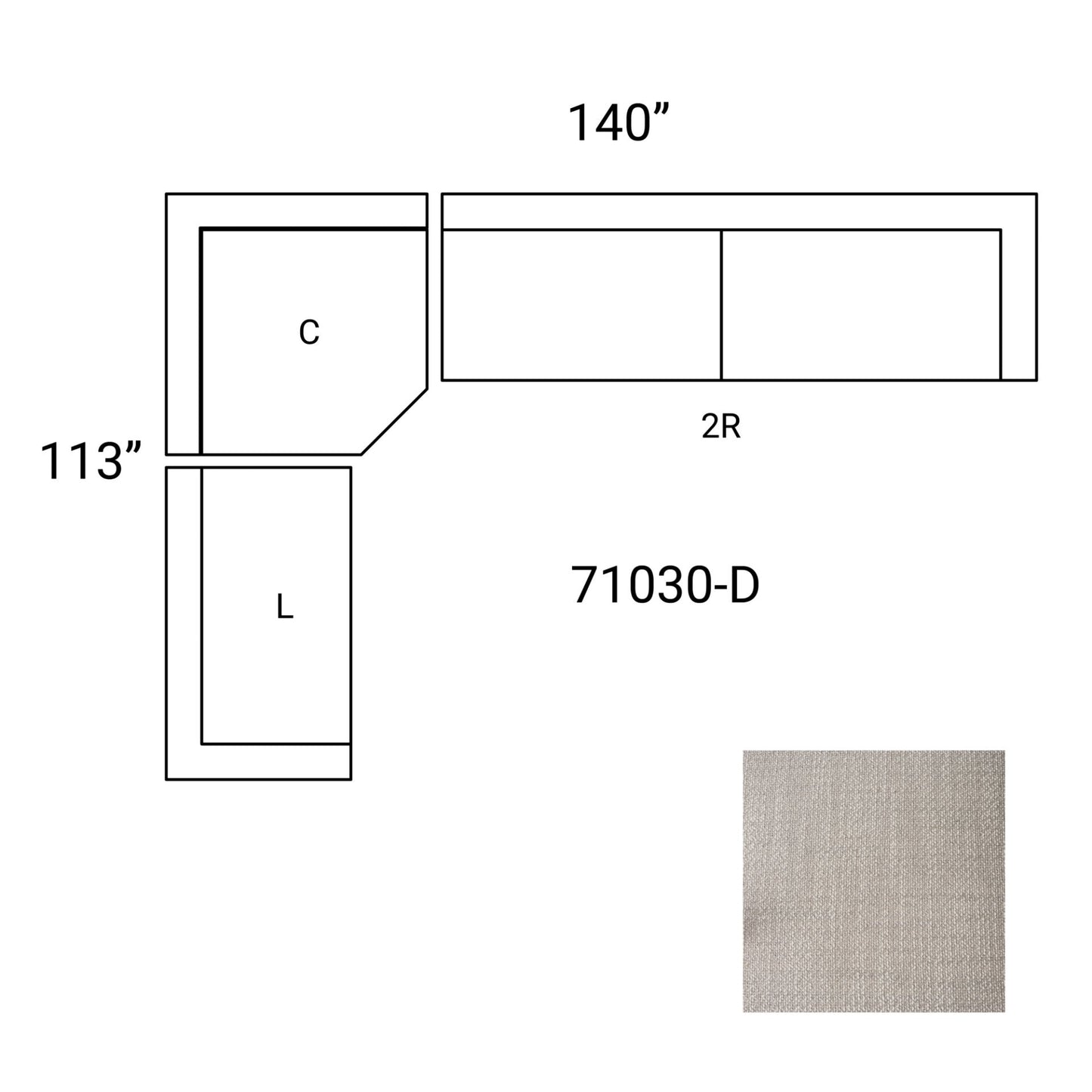 Warner Performance Fabric Sectional Sofa