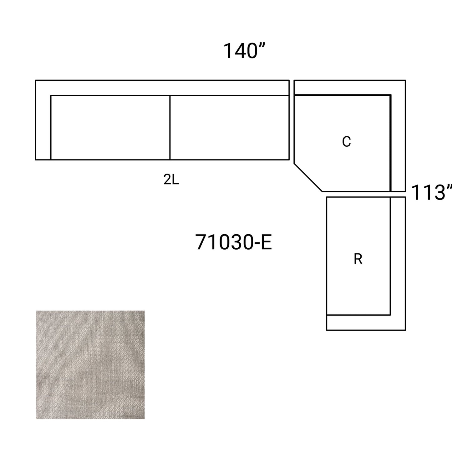 Warner Performance Fabric Sectional Sofa