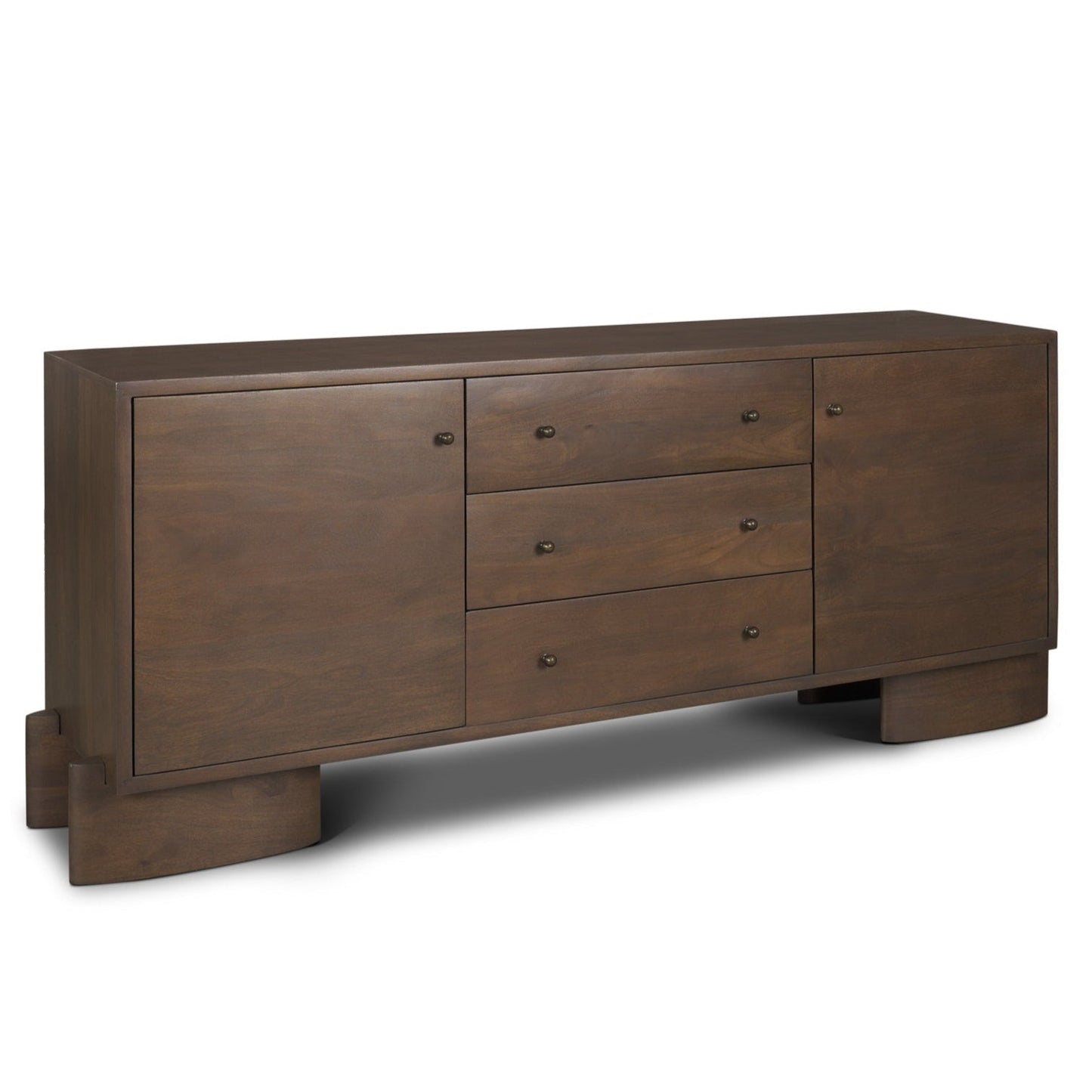 Mercana Jonan Three Drawers Wood Sideboard