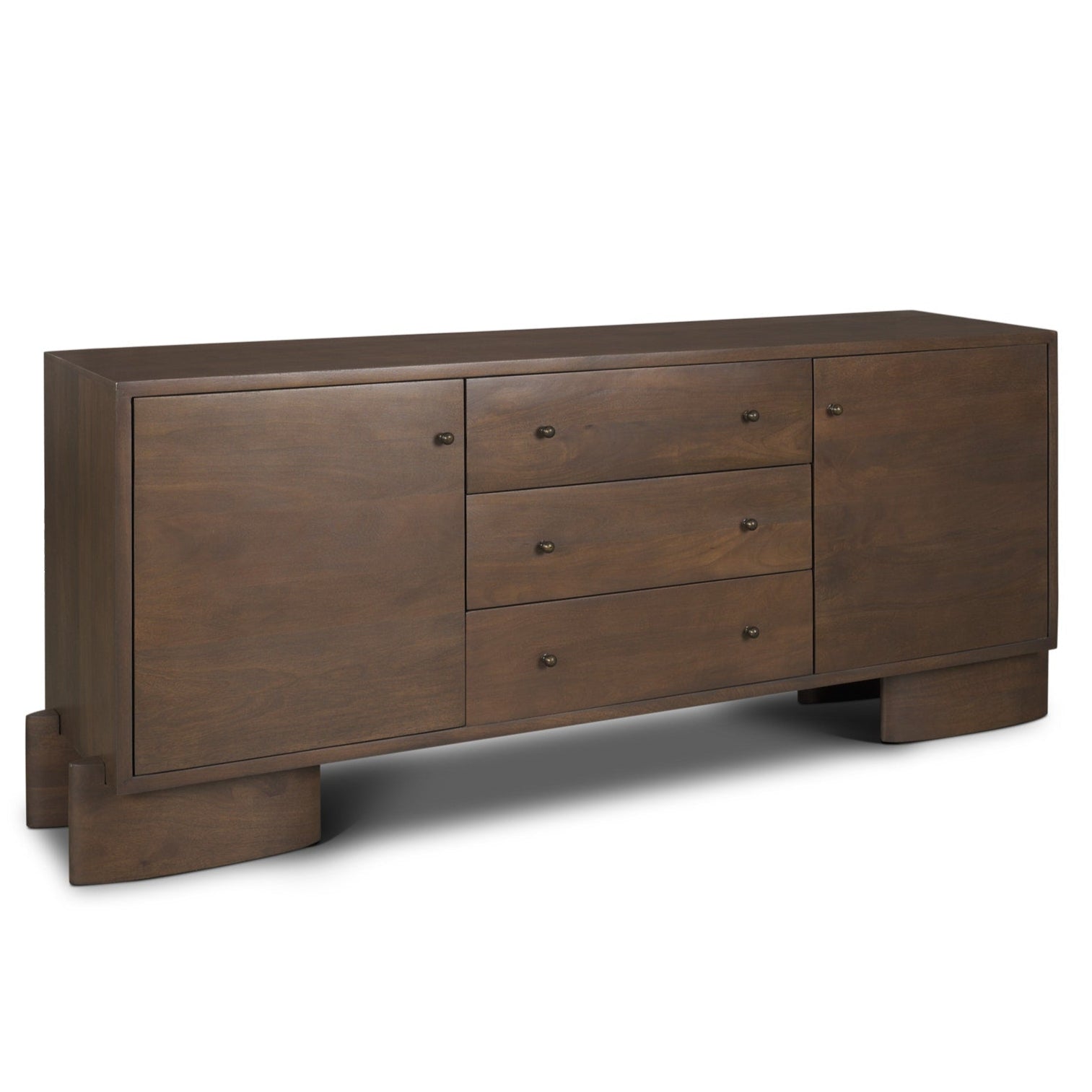 Mercana Jonan Three Drawers Wood Sideboard