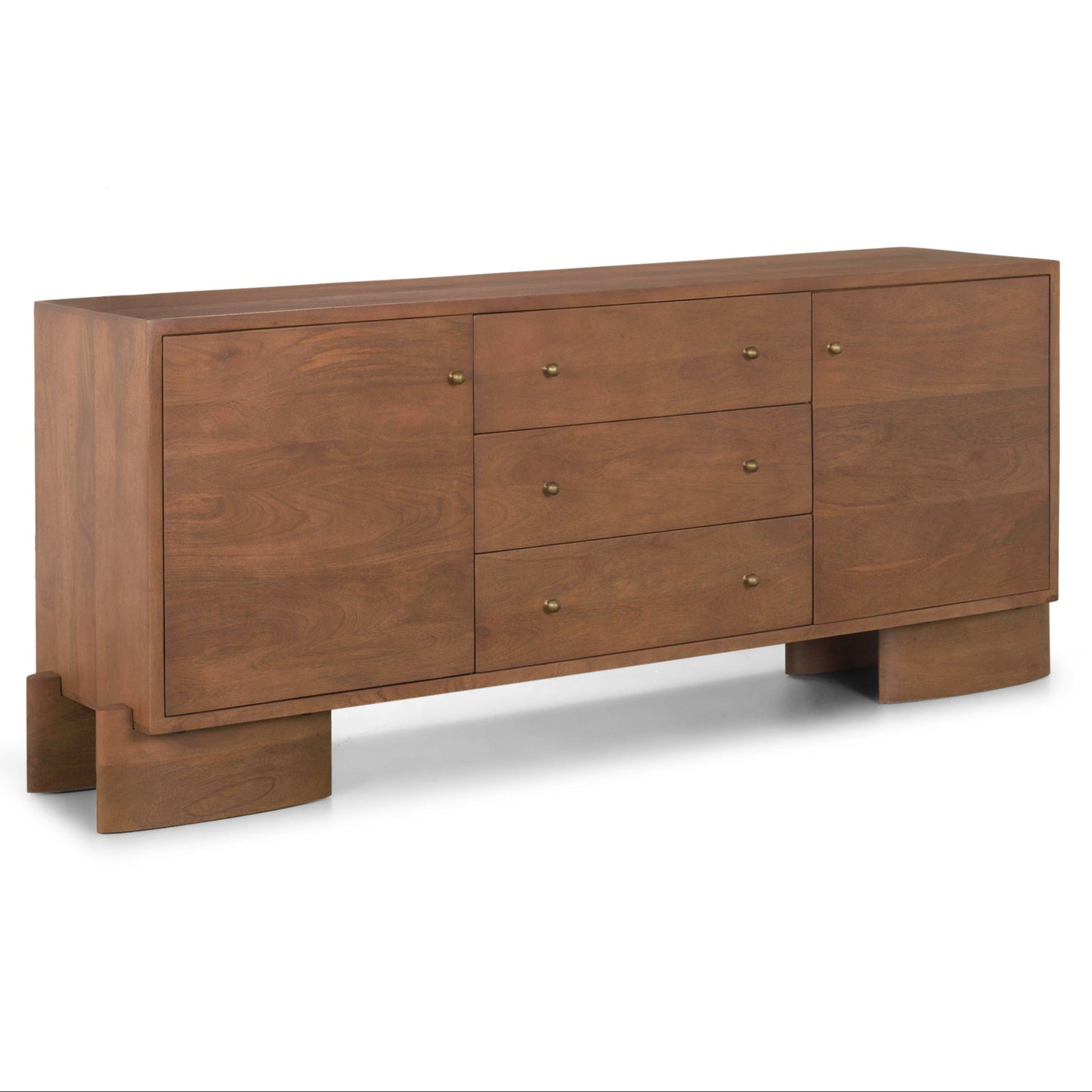 Mercana Jonan Three Drawers Wood Sideboard