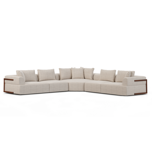 Mercana Warner Four Seater Sectional Sofa with Corner