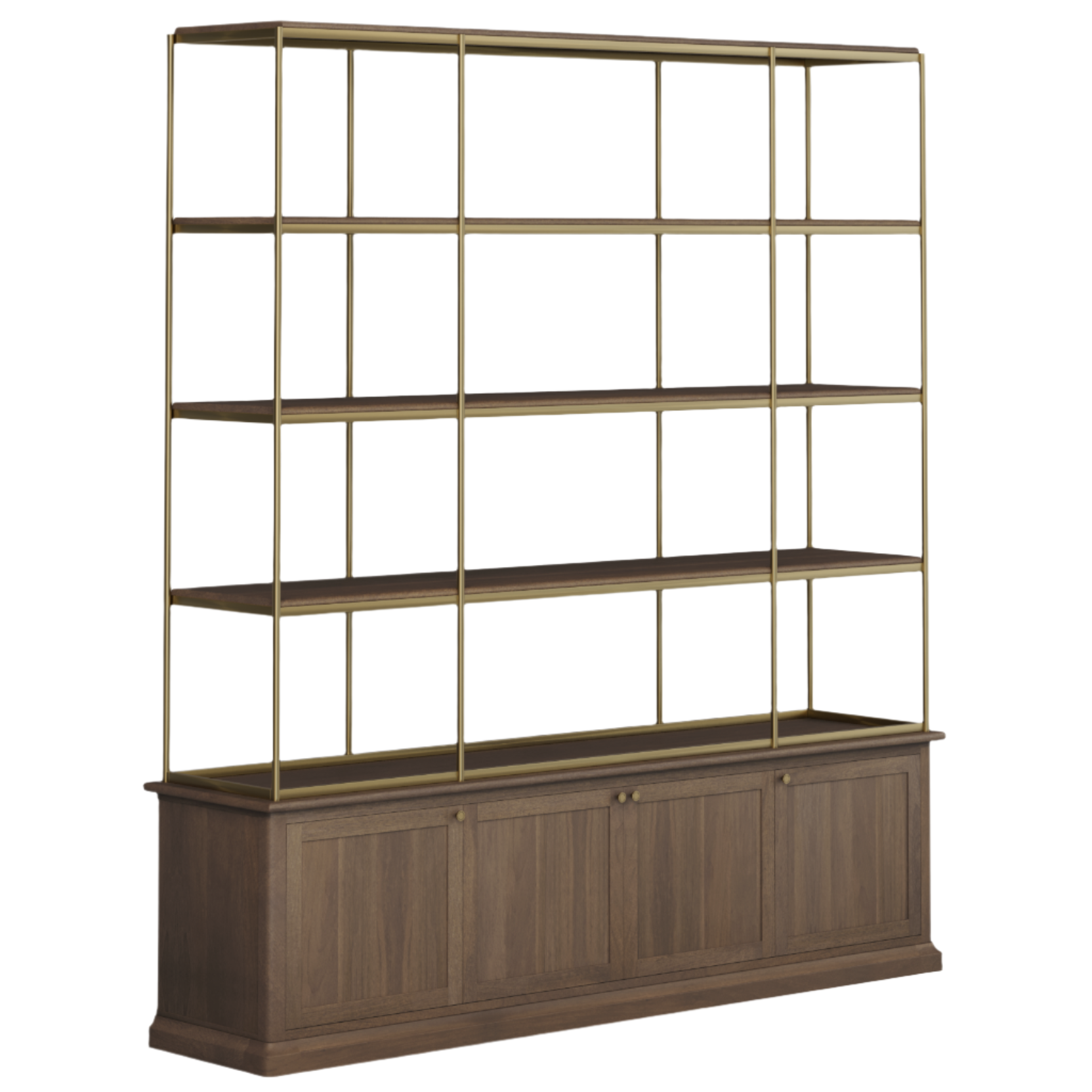 Mercana Braxton Metalic Gold Frame Shelving Unit