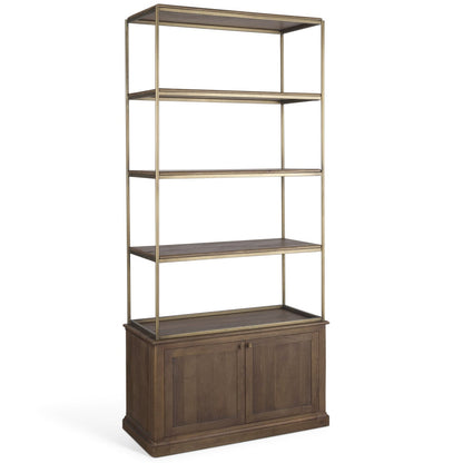Mercana Braxton Metalic Gold Frame Shelving Unit