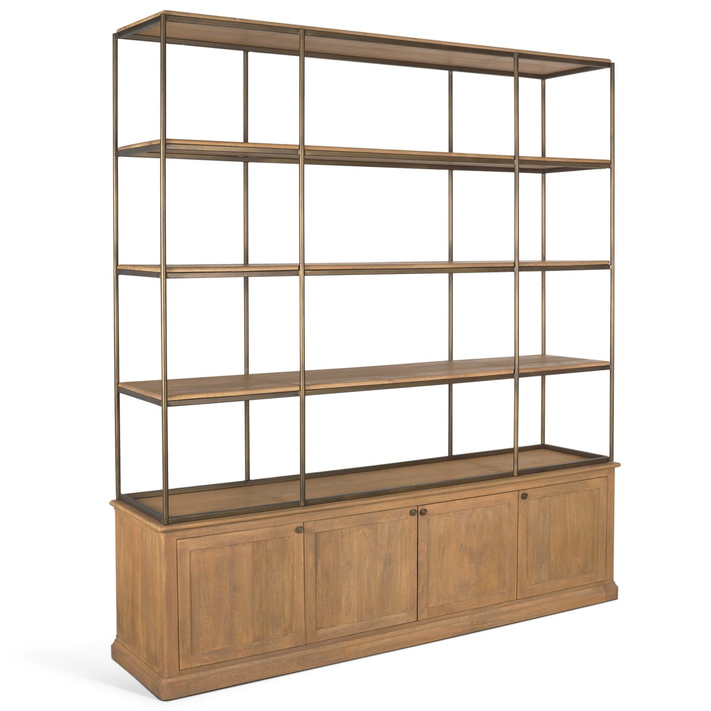 Mercana Braxton Light Brown Wood Shelving Unit