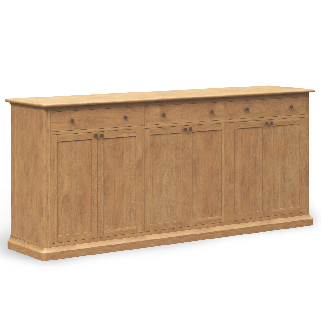 Mercana Braxton Three Drawers Wood Sideboard