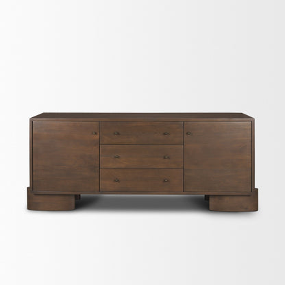 Mercana Jonan Three Drawers Wood Sideboard