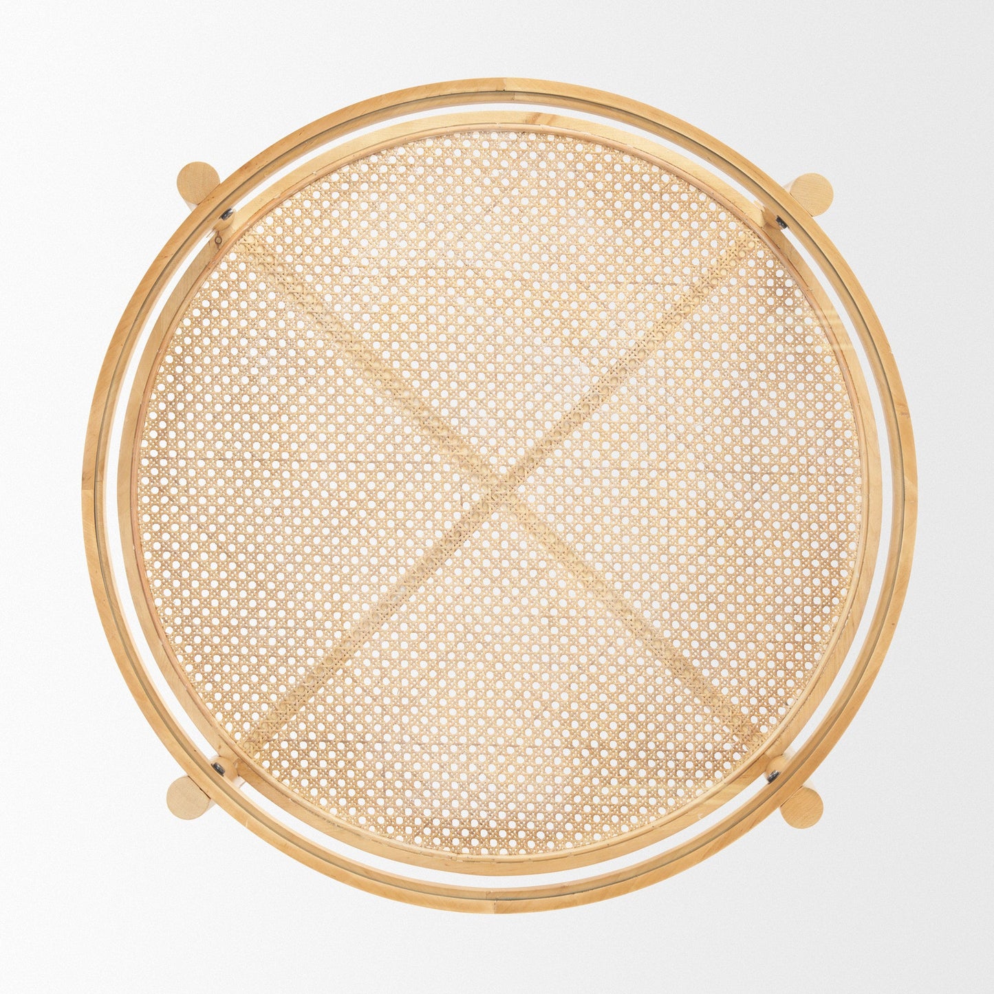 Weslyn Glass Top Round Coffee Table