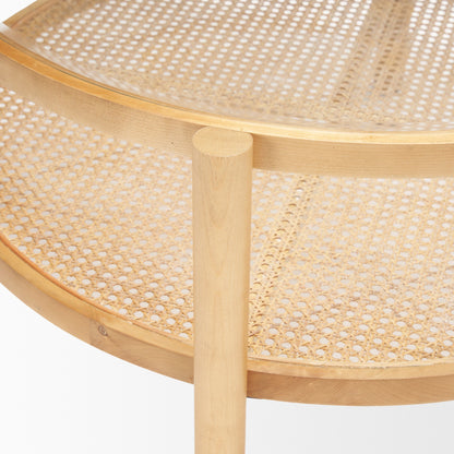 Weslyn Glass Top Round Coffee Table