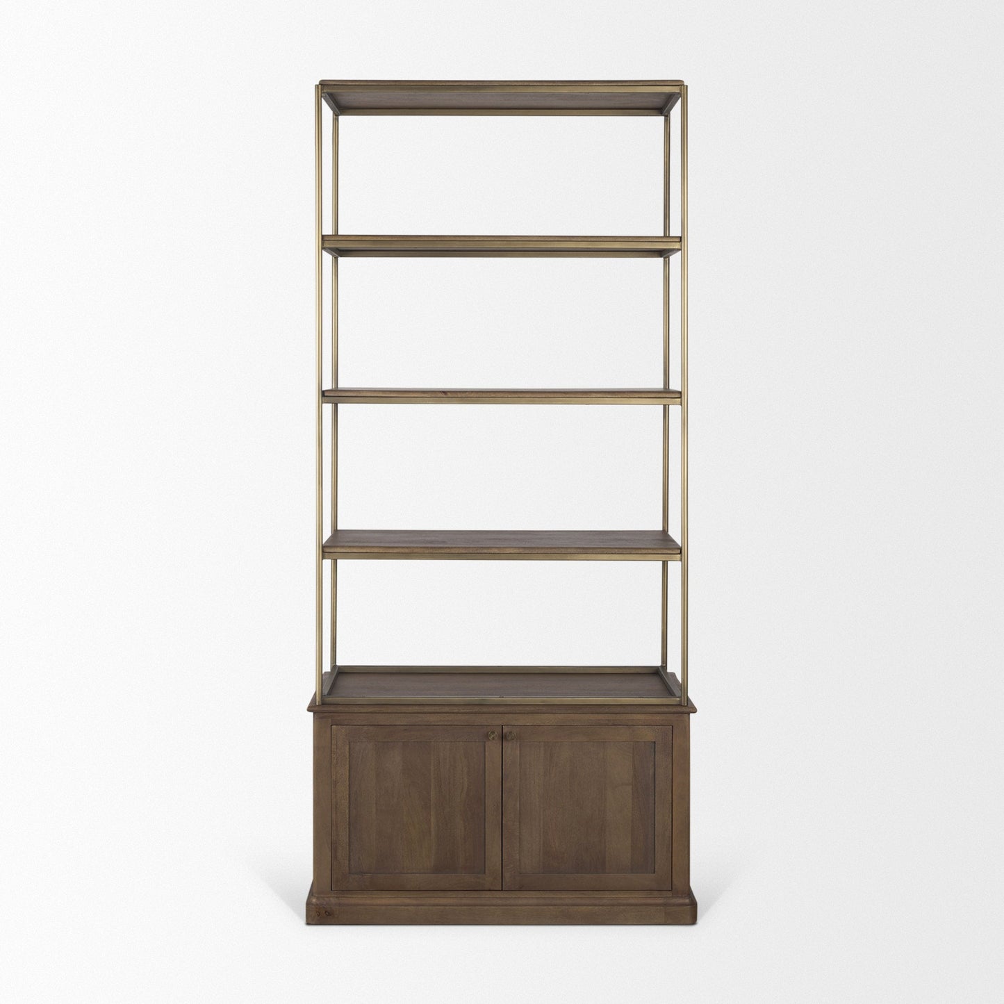 Mercana Braxton Metalic Gold Frame Shelving Unit