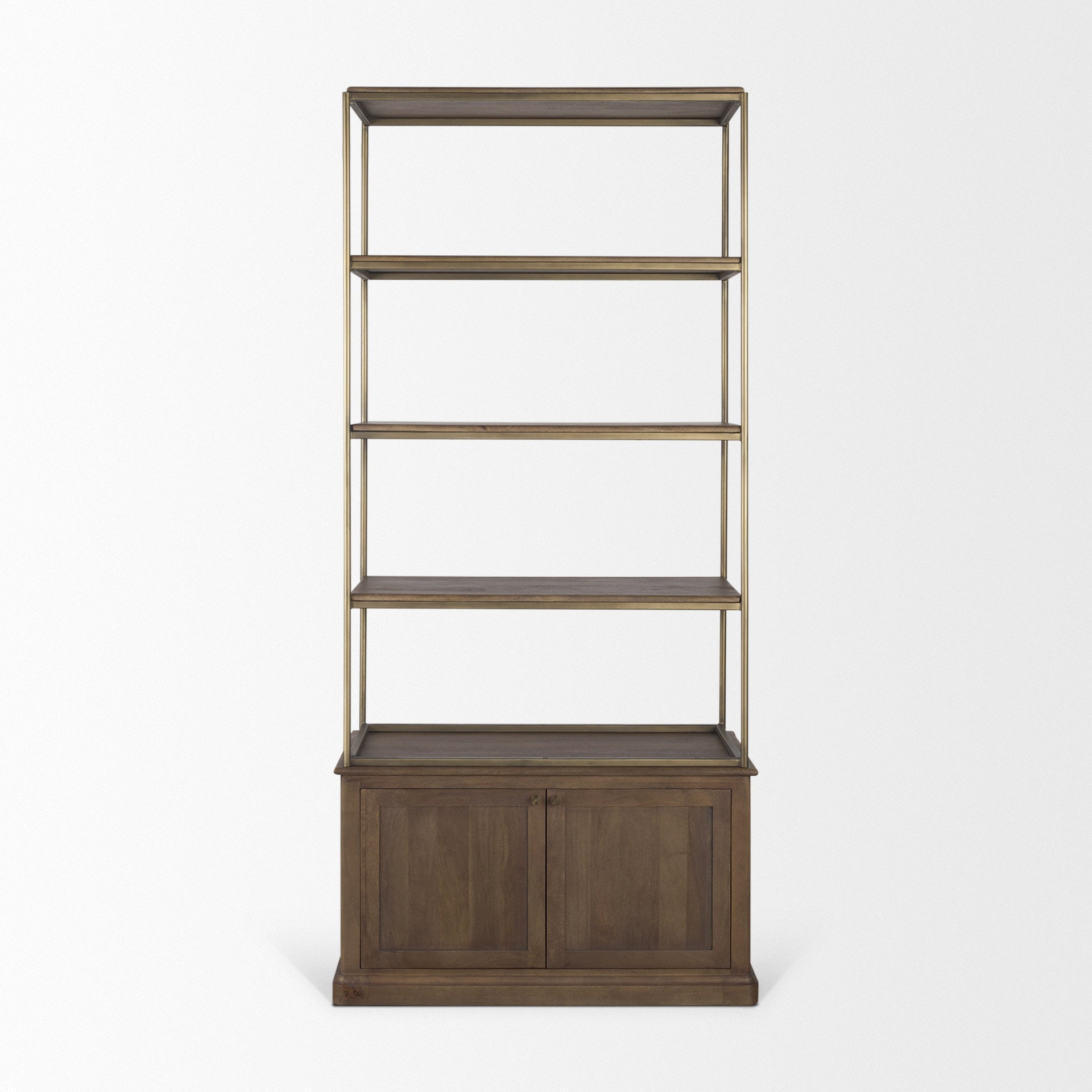 Mercana Braxton Metalic Gold Frame Shelving Unit