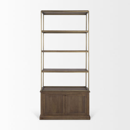 Mercana Braxton Metalic Gold Frame Shelving Unit