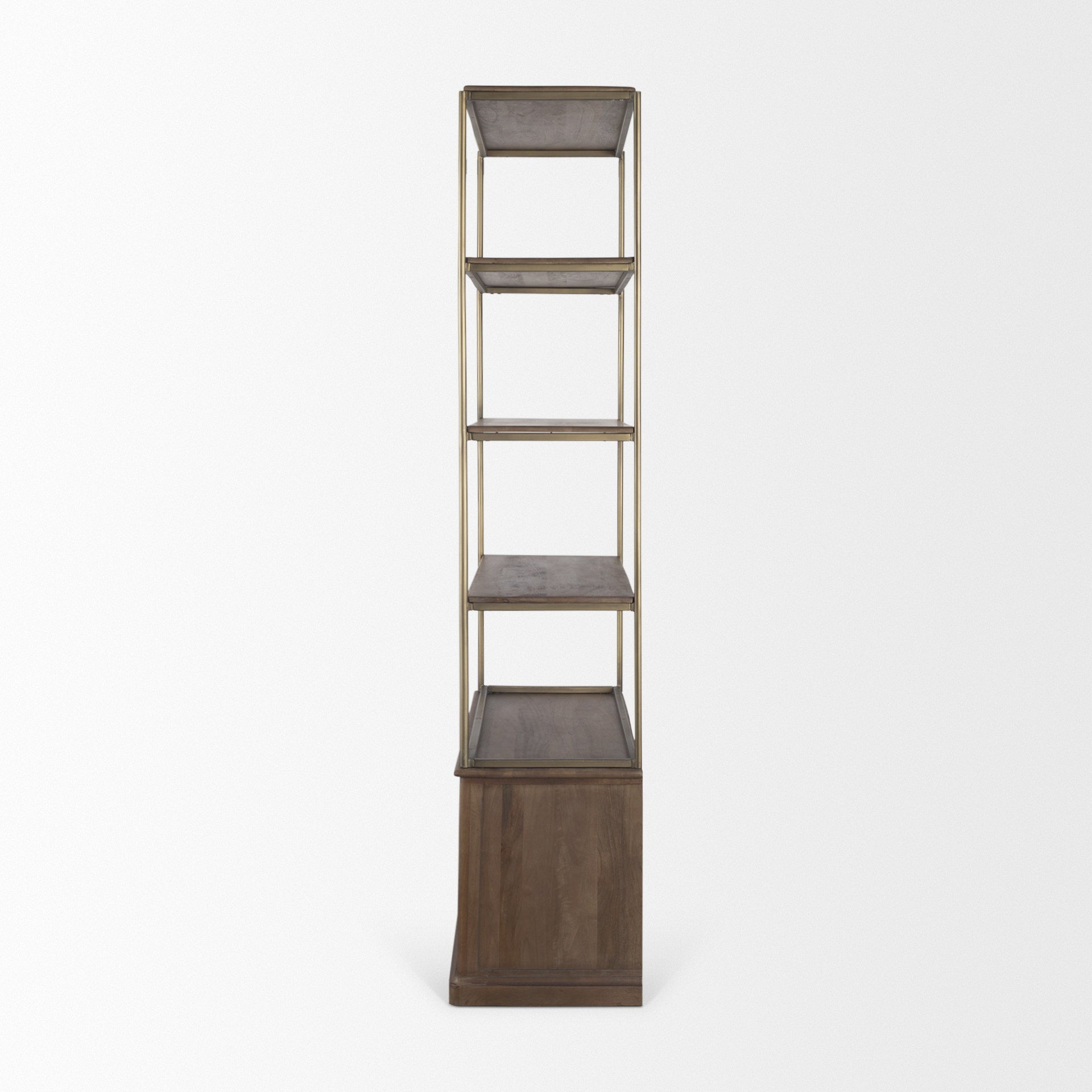 Mercana Braxton Metalic Gold Frame Shelving Unit