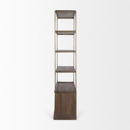 Mercana Braxton Metalic Gold Frame Shelving Unit