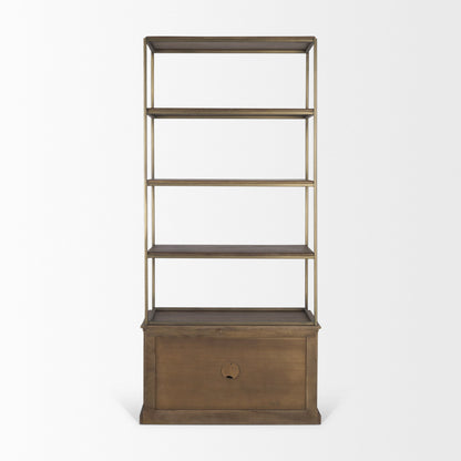 Mercana Braxton Metalic Gold Frame Shelving Unit