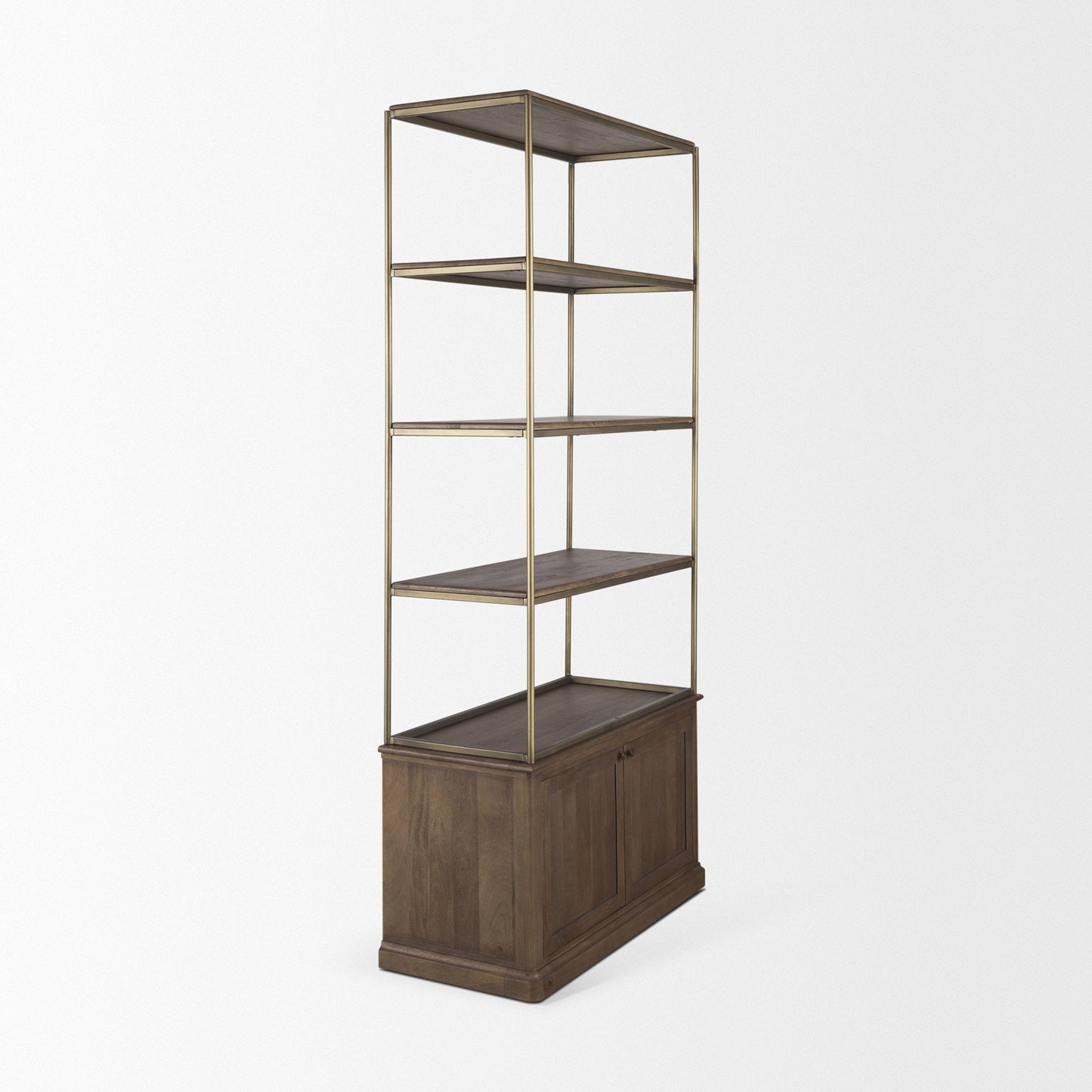 Mercana Braxton Metalic Gold Frame Shelving Unit